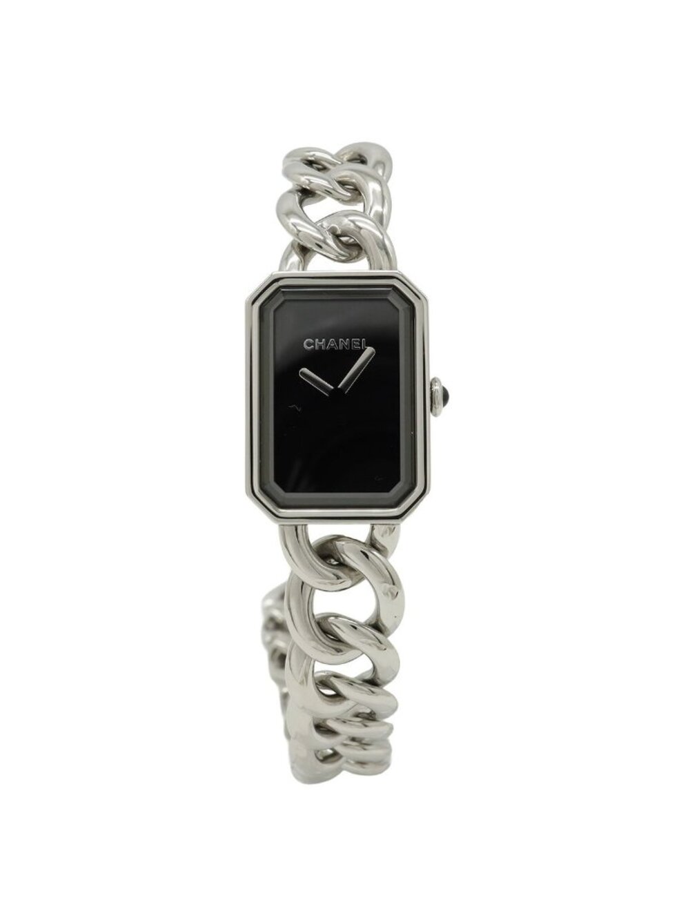 Chanel Premiere Chain Black Dial SS Quartz Watch